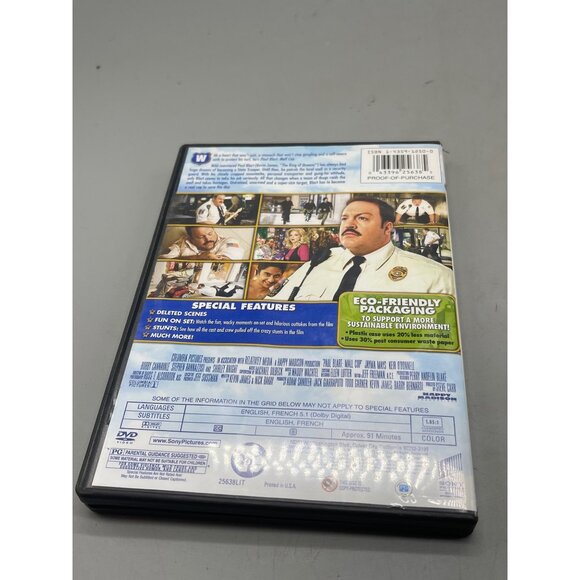 Paul Blart Mall Cop DVD 2009 Columbia Pictures 91 minutes rated PG English READ - Picture 3 of 3
